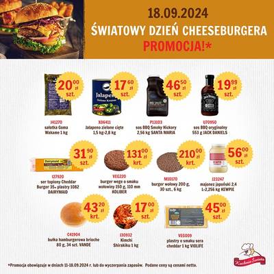 PROMOCJA Dzień Cheeseburgera 18.09.2024 reklama FB